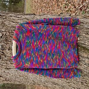 Multicolor Women's Sweater. Handmade. Approx Size M. Like New. No Tags.